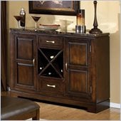Standard Furniture Bella Marbella Top Server in Chocolate Cherry
