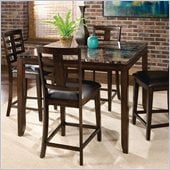Standard Furniture Bella Marbella Counter Height Table in Chocolate Cherry
