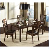 Standard Furniture Bella Marbella 5 Piece Dining Set in Chocolate Cherry