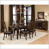 Standard Furniture Bella Marbella 7 Piece Dining Set in Chocolate Cherry