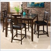 Standard Furniture Bella Marbella 5 Piece Dining Set in Chocolate Cherry