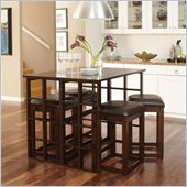 Standard Furniture Madison Park Bar Height Dining Set in Warm Brown