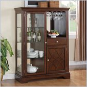 Standard Furniture Woodmont Display Server in Brown Cherry