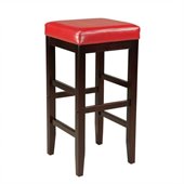 Standard Furniture Smart Stools Bar Height Square Red Upholstered