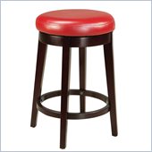 Standard Furniture Smart Stools Counter Height Round Red Upholstered