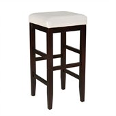 Standard Furniture Smart Stools Bar Height Square White Upholstered