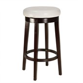 Standard Furniture Smart Stools Bar Height Round White Uplholstered