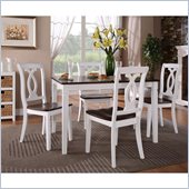 Standard Furniture Frisco Bay Dining Set in White and Merlot Cherry