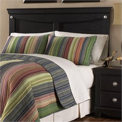 Standard Carlsbad Full / Queen Size Panel Headboard in Dark Pecan Finish