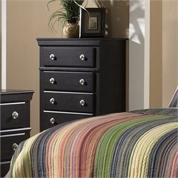 Standard Carlsbad 5 Drawer Lingerie Chest in Dark Pecan Finish
