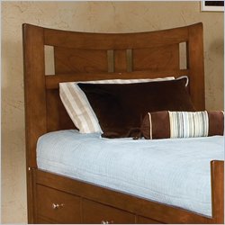 Standard Village Craft Captain's Headboard in Dark Brown Finish