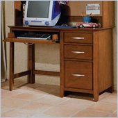 Standard Village Craft Wood Computer Desk in Dark Brown
