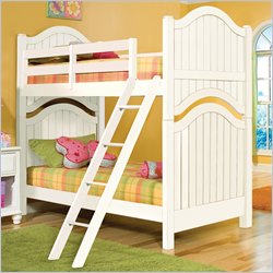 Standard Meadow Gardens Twin over Twin Wood Bunk Bed In Summer White Finish