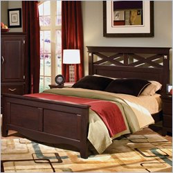 Standard City Crossing Panel Bed in Cherry Finish