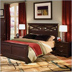 Standard City Crossing Bed 2 Piece Cherry Bedroom Set