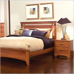 Standard Park Place Cherry Queen Size Panel Bed 2 Piece Bedroom Set