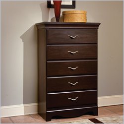 Standard City Crossing 5 Drawer Chest in Cherry Finish