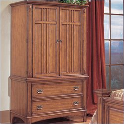 Standard Mission Hills TV Armoire With Distressed Chestnut Brown Finish