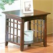 ADD TO YOUR SET: Standard Glasgow End Table with Shelf in Chocolate Cherry Finish