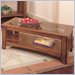 Standard Mission Hills Chestnut Brown Coffee Table with Glass Insert