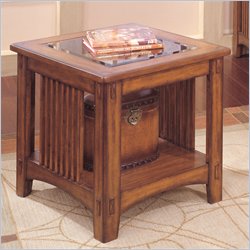 Standard Mission Hills Chestnut Brown End Table with Shelf