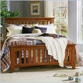 Standard City Park Series Slat Bed in Cherry Finish