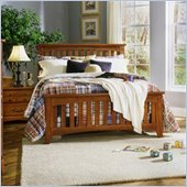 Standard City Park Wood Slat Bed 2 Piece Bedroom Set in Cherry