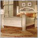 Standard Seville Poster Bed in Old Fashioned Wood and Simulated Jura Granite Finish