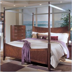 Standard Bay Heights Canopy Bed in Deep Brown Finish