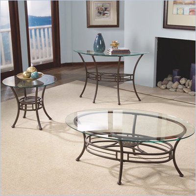 Standard Apprentice Glass Top Cocktail Table and End Table Set