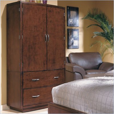 Standard Bay Heights TV Armoire in Distressed Brown