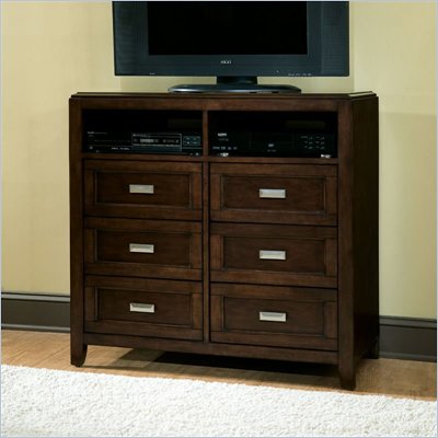  Standard City Gazebo II Chest and Entertainment Console in Dutch Chocolate Brown Finish 