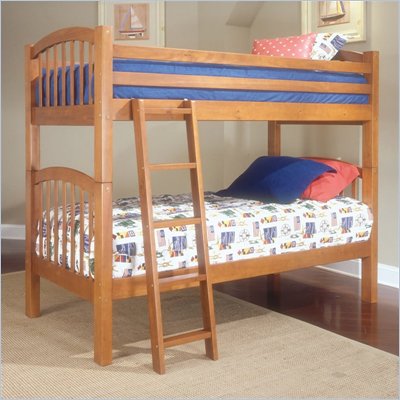 Furniture Stores  Quad Cities on Standard City Park Kids Twin Over Twin Wood Bunk Bed In Cherry Finish
