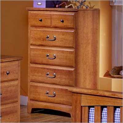 Standard City Park Kids 5 Drawer Chest in Rich Cherry Finish
