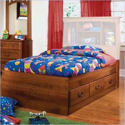 Standard Furniture City Park Kids Twin Captain's Bed in Cherry Finish