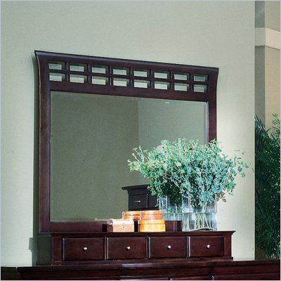 Standard Glasgow Storage Mirror In Rich Cherry Finish