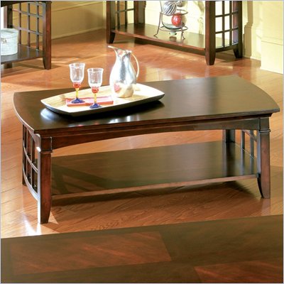 Standard Glasgow  Rectangular Wood  Coffee Table in Cherry Finish