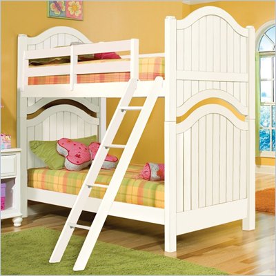Standard Meadow Gardens Twin over Twin Wood Bunk Bed In Summer White Finish