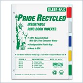 Kleer-Fax Pride Series 5-Tab Insertable Index