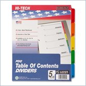 Kleer-Fax 3-Hole Punched Index Divider
