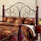 Hillsdale Ardisonne Metal and Wood Headboard in Silver/Cherry