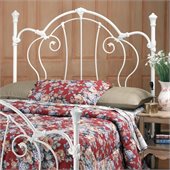 Hillsdale Cherie Metal Headboard in White Finish