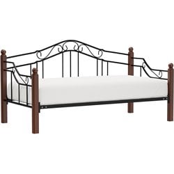 Hillsdale Madison Four Post Wood and Metal Daybed in Cherry Finish with Suspension Deck