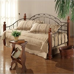 Hillsdale Camelot Wood and Metal Daybed in Cherry Finish with Suspension Deck