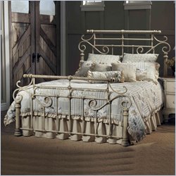 Hillsdale Wilshire Metal Bed in Antique White Finish