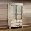 ADD TO YOUR SET: Hillsdale Wilshire Distressed Antique White Wardrobe Armoire