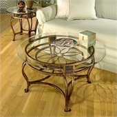 Hillsdale Scottsdale Contemporary Glass Top Table Set