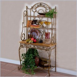 Hillsdale Merlot Kitchen Bakers Rack