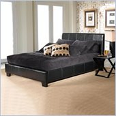 Hillsdale Hawthorn Modern Black Leather Upholstered Platform Bed