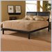 Hillsdale Sawyer Modern Platform Bed in Gun Metal Finish with Brown Leather